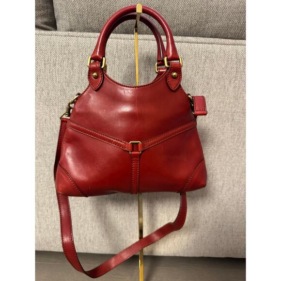VTG Gucci Jackie Handbag Womens Red Calfskin Leather Top Handle Shoulder Strap - Picture 2 of 12